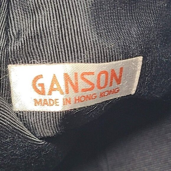 Vintage Ganson Black Leather Crossbody Bag Adjustable Strap Zippered Compartment - Picture 8 of 15